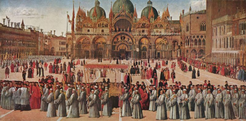 Early Renaissance artists - Gentile Bellini The Procession of the Cross